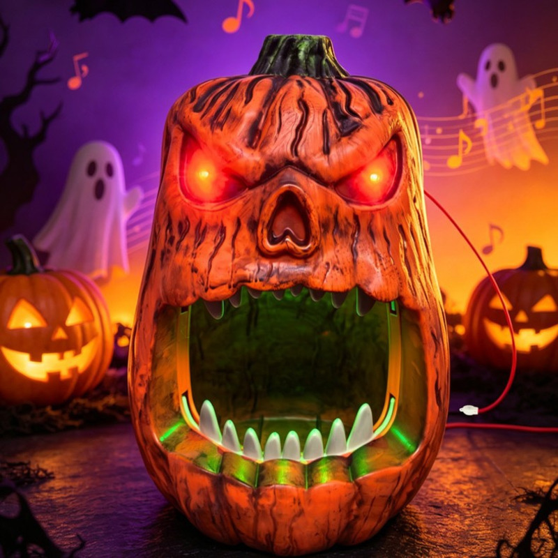 Halloween Pumpkin Decor Led - Calabaza de Halloween con Luces LED,