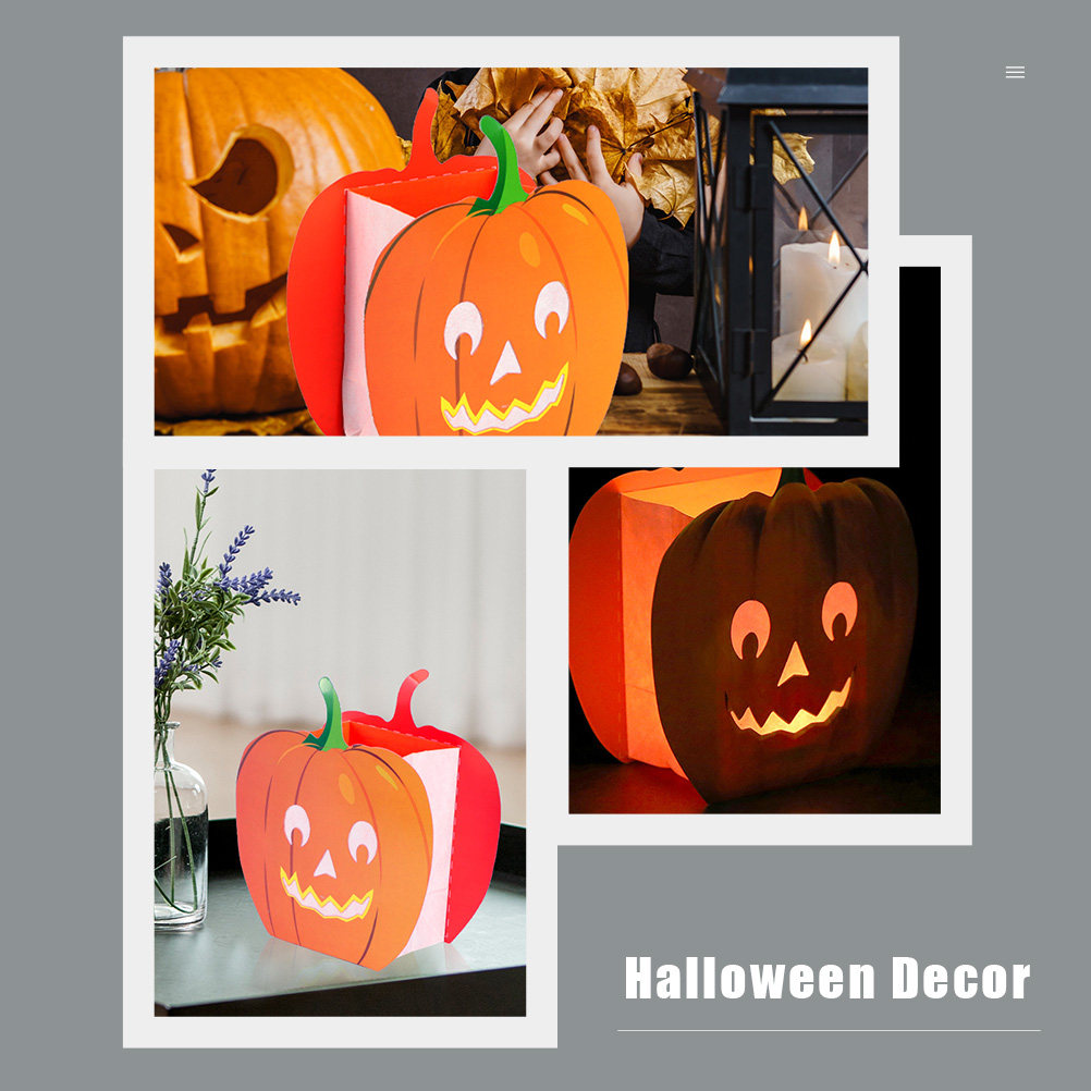 Halloween Pumpkin Decor Led - 12 unidades de bolsas decorativas con