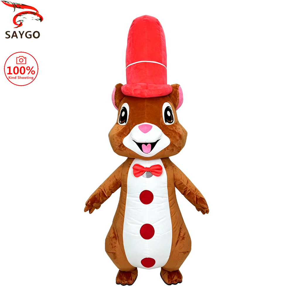 Halloween Costume Adult - Disfraz Inflable de Ardilla con Gorro