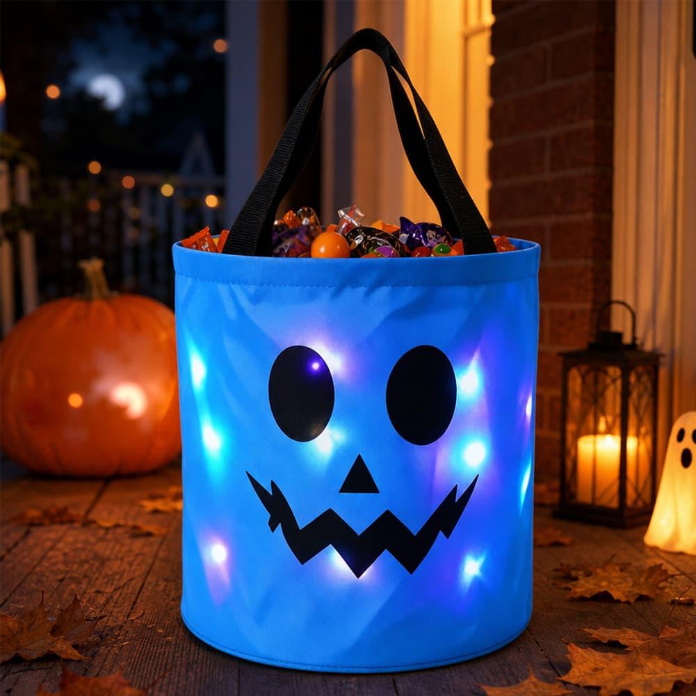 Halloween Pumpkin Decor Led - Cubos luminosos con forma de calabaza
