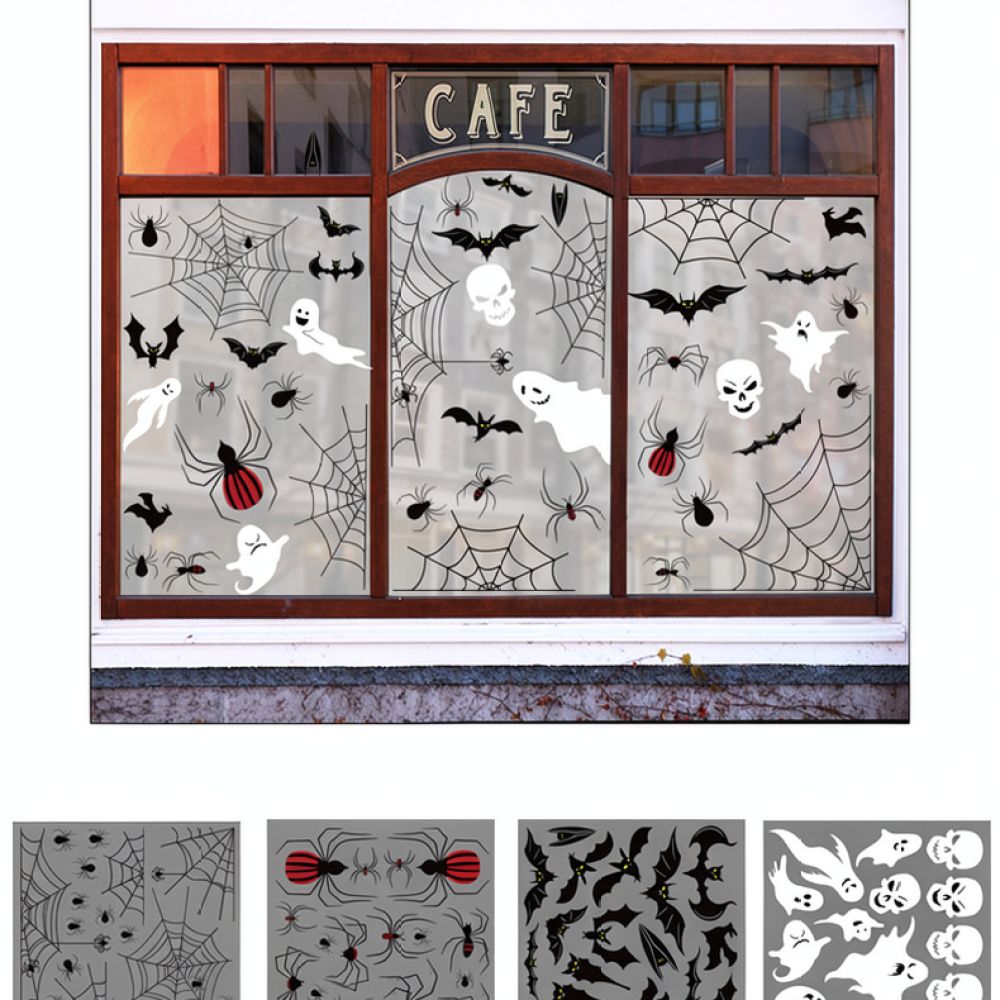 Halloween Skeleton Decoration - Pegatinas de Halloween para pared, adhesivos