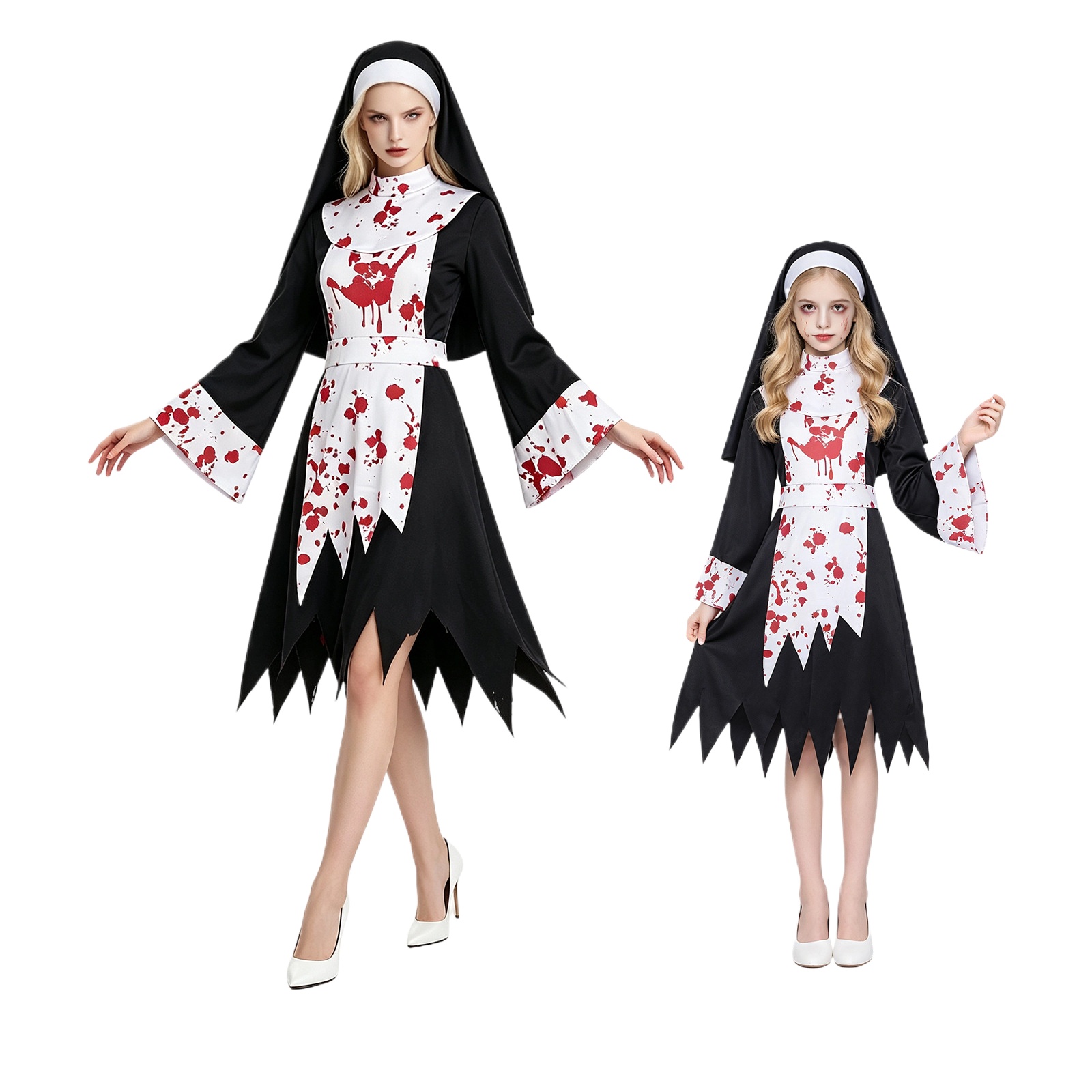 Halloween Costume Kids - Disfraz de Monja Oscura Aterradora de