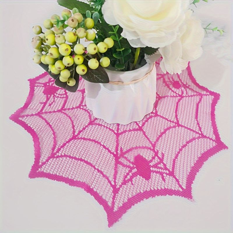 Mantel Individual de Encaje Ro - Spider Web Halloween Decoration reseña y precio