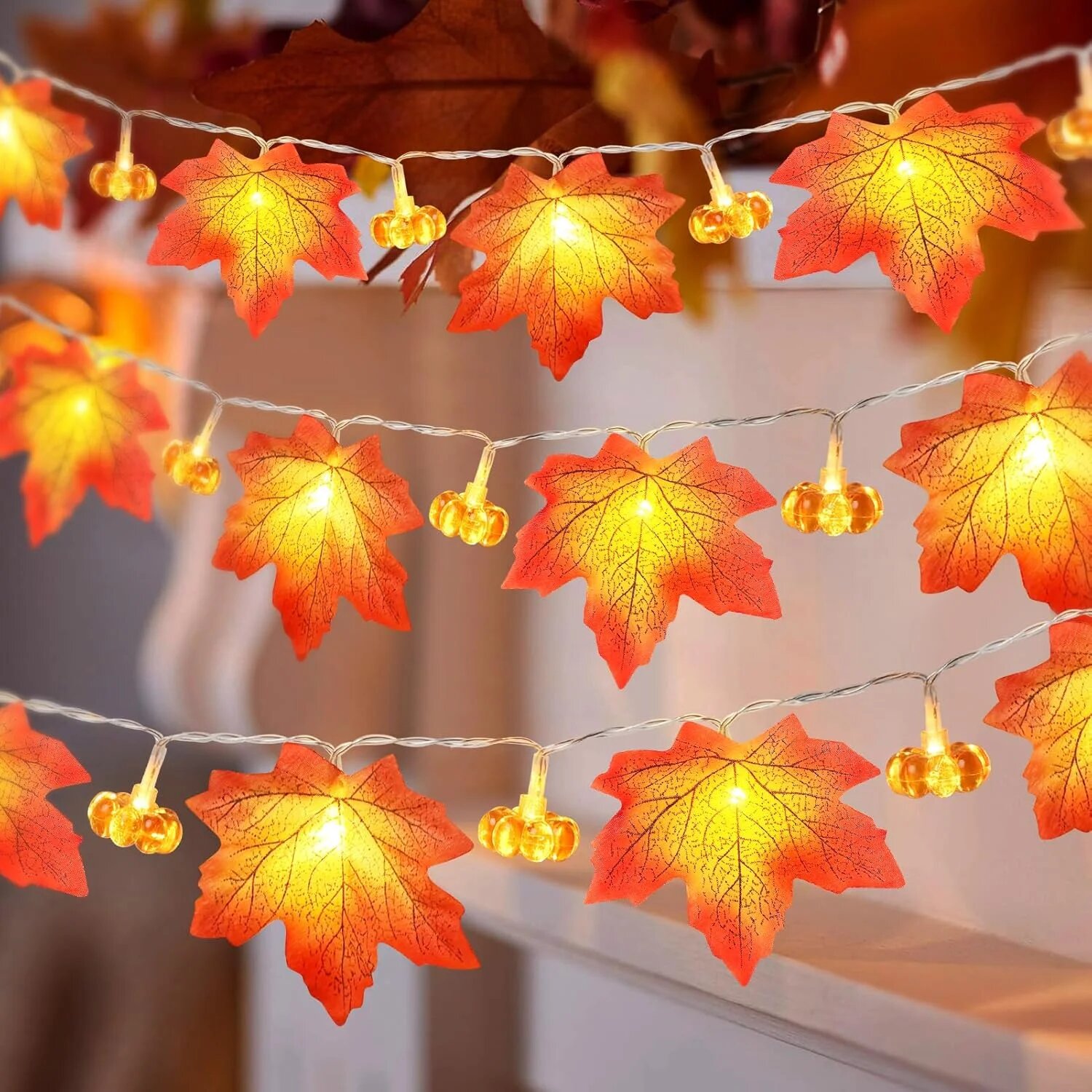 Guirnalda de Luces LED de 59in - Halloween Led String Lights Orange reseña y precio