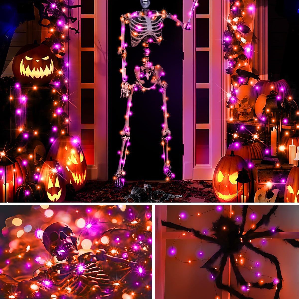 Luces LED Solares de Alambre d - Halloween Led String Lights Orange reseña y precio