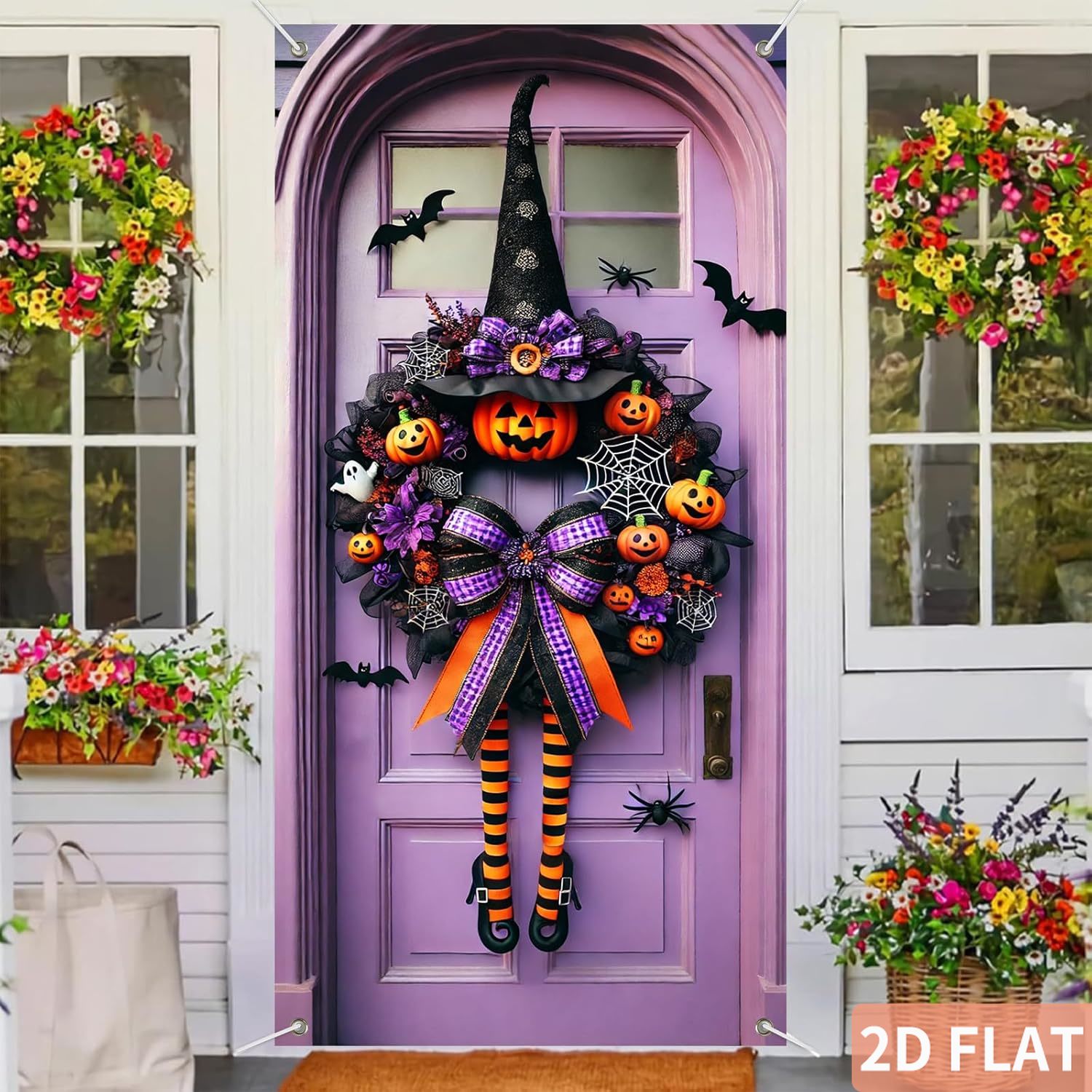 Guirnalda de brujas para Hallo - Spider Web Halloween Decoration reseña y precio