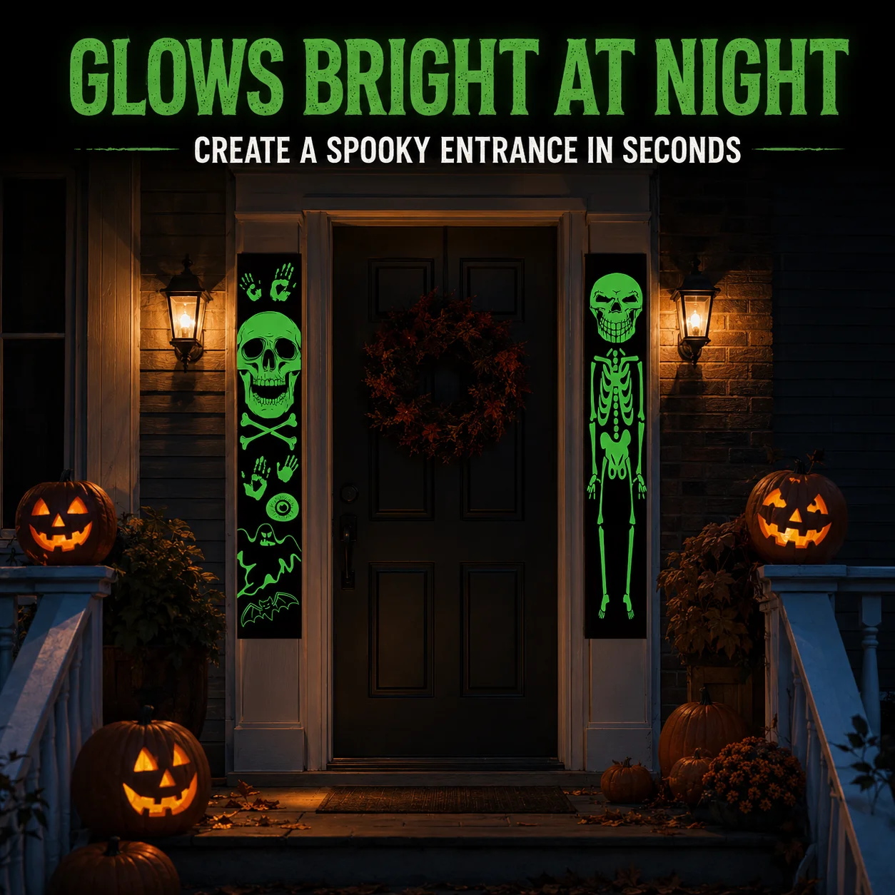 2 unidades de pancartas de Hal - Halloween Skeleton Decoration reseña y precio