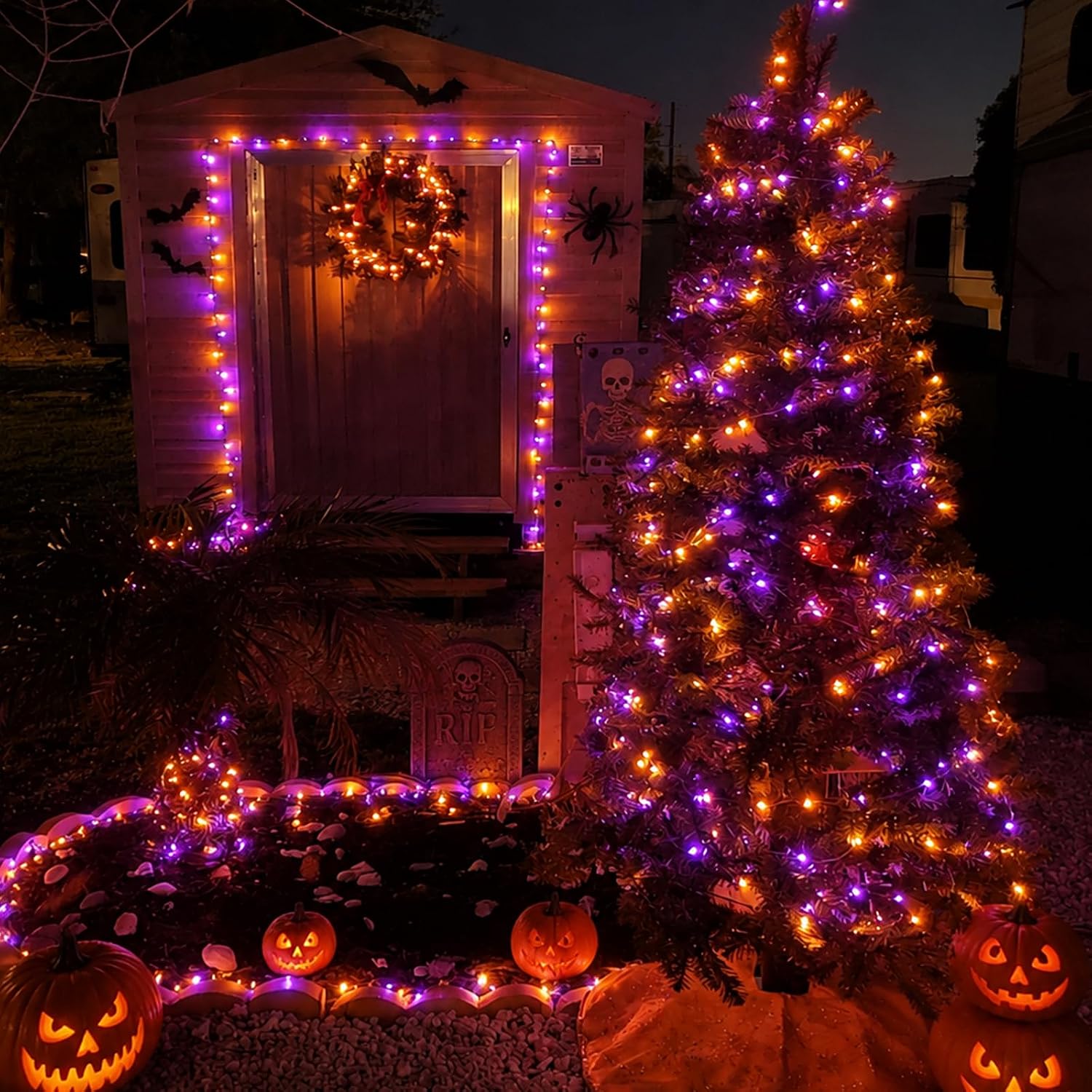 Luces Solares de Cadena de Ala - Halloween Led String Lights Orange reseña y precio