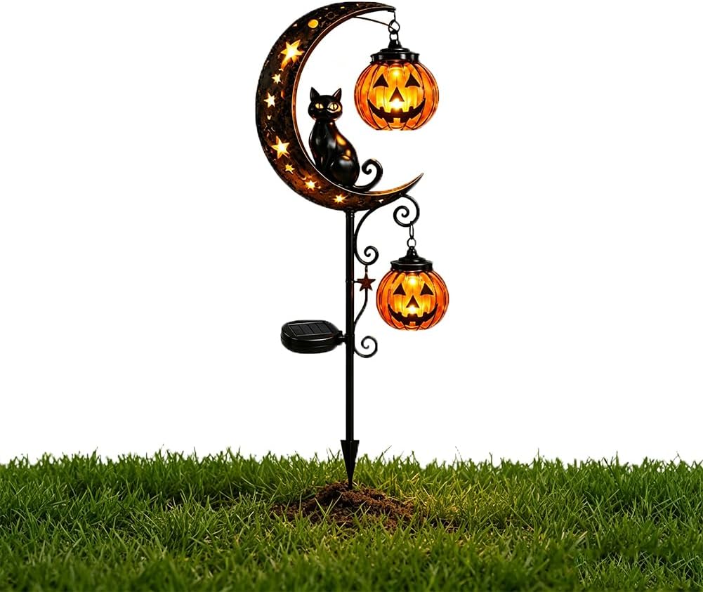 Luz solar para jardín con dise - Halloween Pumpkin Decor Led reseña y precio