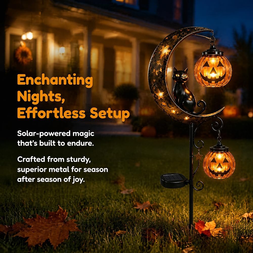 Luz solar para jardín con dise - Halloween Pumpkin Decor Led reseña y precio