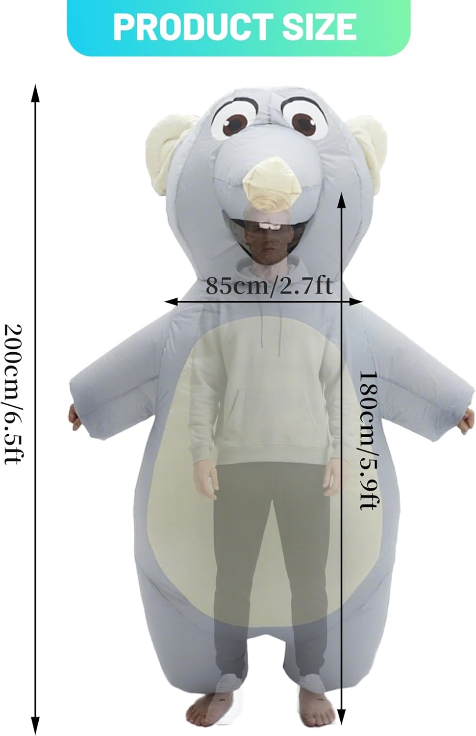 Disfraz de Ratón Inflable para - Halloween Costume Adult reseña y precio