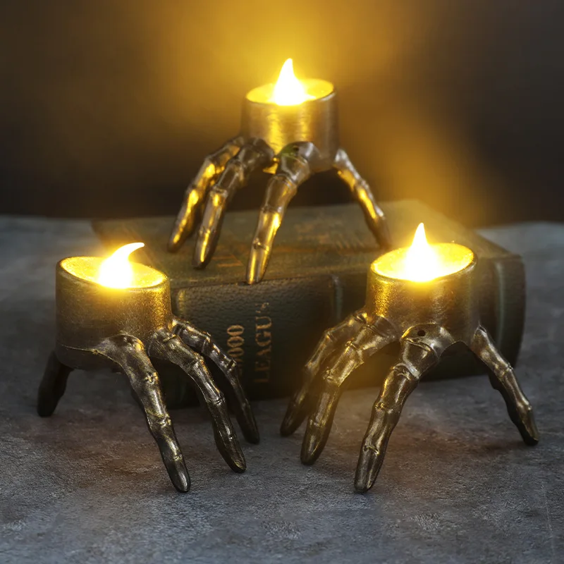 Linterna LED tipo vela con cal - Halloween Skeleton Decoration reseña y precio