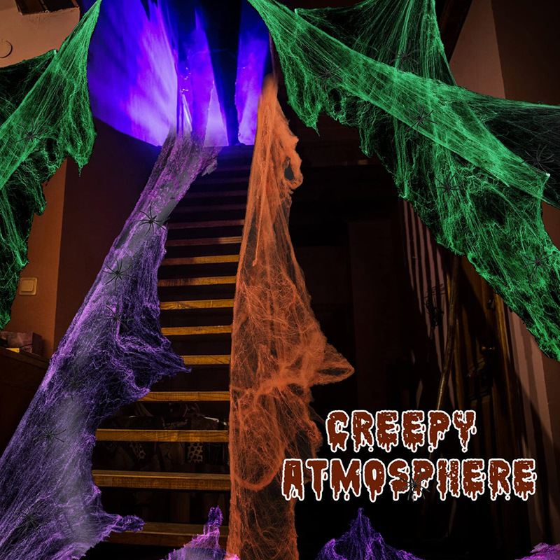 Decoración de Halloween: telar - Spider Web Halloween Decoration reseña y precio